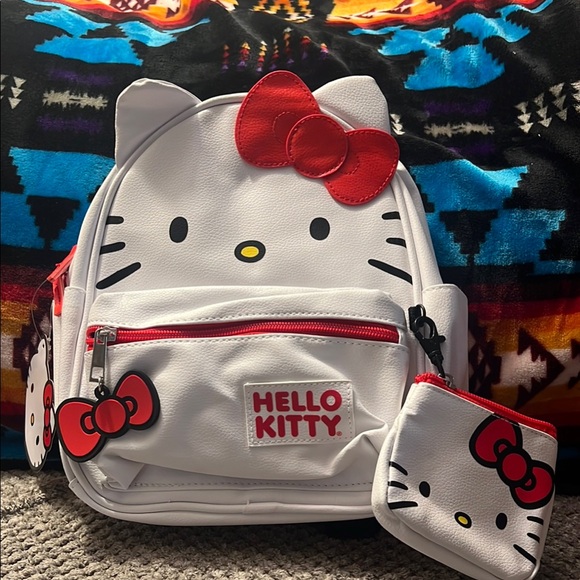 Hello Kitty Handbags - NWT Hello Kitty White and Red Mini Backpack and Wallet Set - 10in